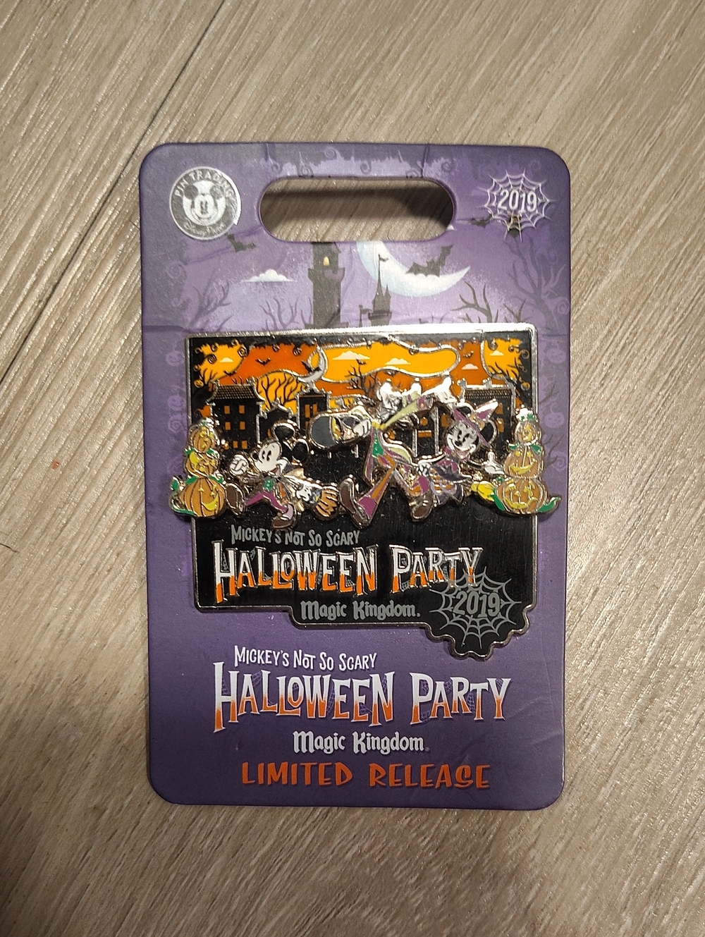 Disney Halloween Party Collector Pin — Purple, Orange, Black